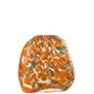Vase plat avec motif taches en verre orange 10x10x23 cm