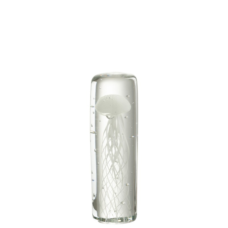 PRESSE-PAP MEDUSE VERRE BLANC SMALL