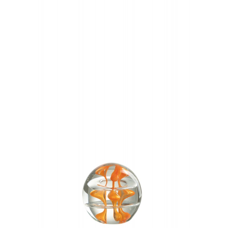 Portapapeles de arte de vidrio naranja 8x8x8 cm