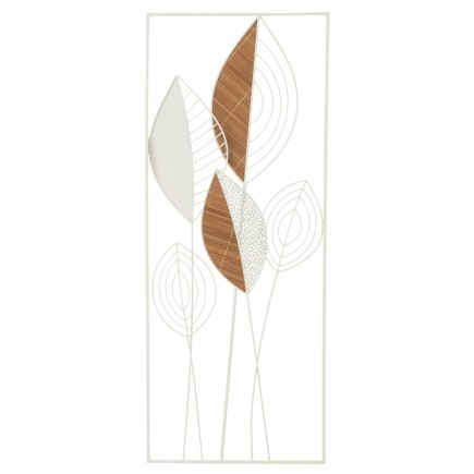 Decoración mural de metal multicolor 30x75x3 cm