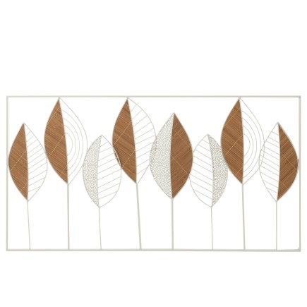 Decoración mural de metal multicolor 91x48x3 cm