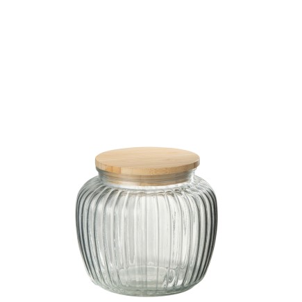 Pot en verre transparent 15x15x14 cm
