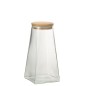 Pot en verre transparent 11x11x20 cm Pot en verre transparent 11x11x20 cm