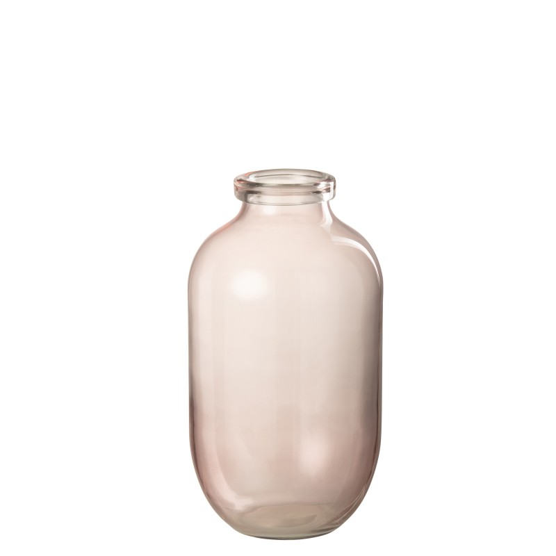 Vase en verre rose 20x20x35 cm Vase en verre rose 20x20x35 cm