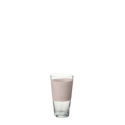 Vase avec ligne en verre rose 14x14x25 cm