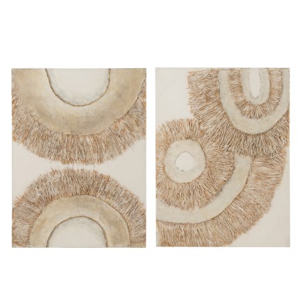 Décoration murale en toile multicouleur 90x120x4 cm