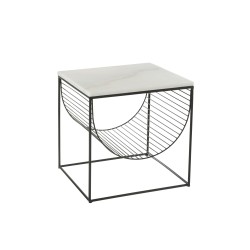 Table gigogne en métal noir 45x45x45 cm