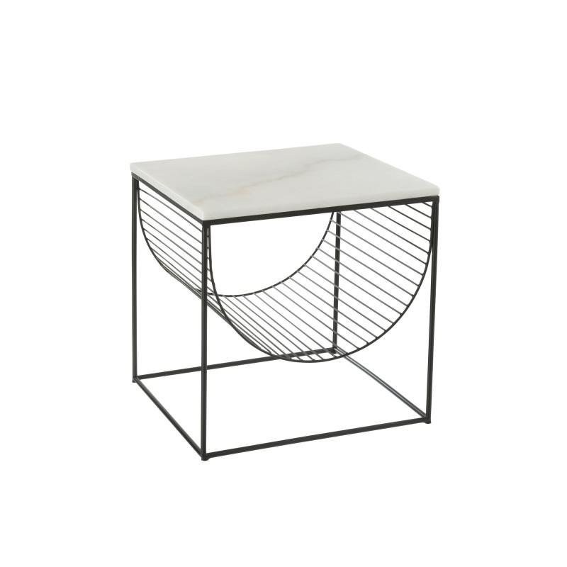 Table gigogne en métal noir 45x45x45 cm