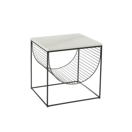 Table gigogne en métal noir 45x45x45 cm