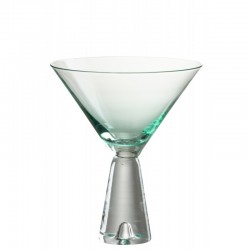 Verre à cocktail en verre azur 13x13x16 cm