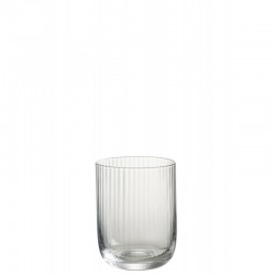 Vaso de agua de vidrio transparente de 8x8x10 cm