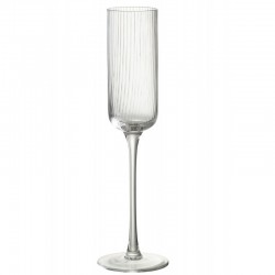 Verre à champagne en verre transparent 7x7x26 cm