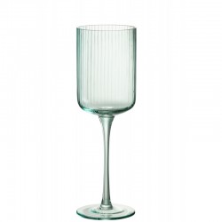 Vaso de vino de vidrio verde menta 8x8x24 cm