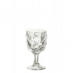 Vaso de vino de vidrio transparente 9x9x16 cm