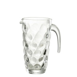 Carafe avec effet loupe en verre transparent 17x12x22 cm