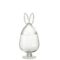 Bonbonnière lapin en verre transparent 17x17x38 cm Bonbonnière lapin en verre transparent 17x17x38 cm