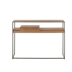 Console en bois et métal avec 1 tiroir L120*l30*H86cm