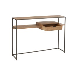 Console en bois et métal avec 1 tiroir L120*l30*H86cm