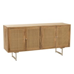 Buffet en bois naturel 170x45x80 cm