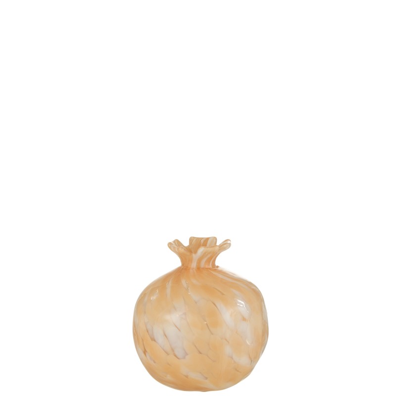 Vase en verre beige 12x12x14 cm Vase en verre beige 12x12x14 cm