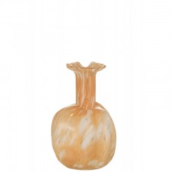 Vase en verre beige 14x14x23 cm