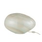 Candeeiro oval em vidro branco 40x30x24 cm
