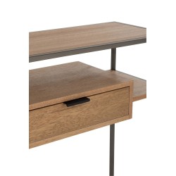 Console en bois et métal avec 1 tiroir L120*l30*H86cm
