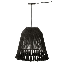 LAMPE SUSPENDU CELIA JUTE NOIR LARGE