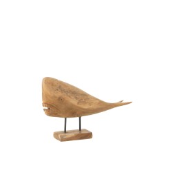 Baleine en bois naturel 40x10x24 cm