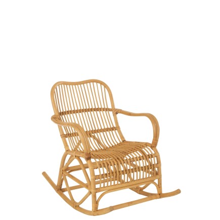 Sillón mecedora de madera natural 68x103x87 cm