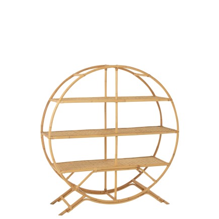 Estantería de madera natural 150x40x150 cm