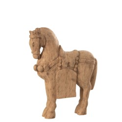 Cheval en bois naturel 37x9x50 cm