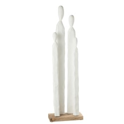 Grupo de personas de madera blanca 29x14x95 cm
