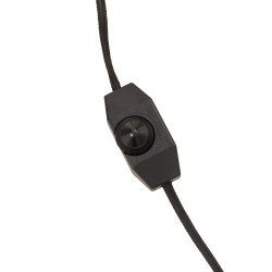 Lámpara de pie de acero negro y vidrio transparente L41*l29*H156cm