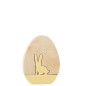 Ovo sintético com coelho de madeira amarelo 19x13x3 cm Ovo sintético com coelho de madeira amarelo 19x13x3 cm