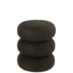 Tabouret en bois noir 30x30x40 cm