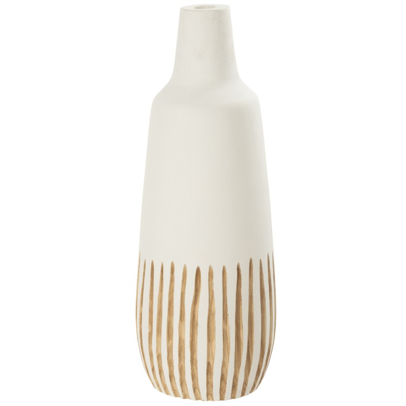 Vase en bois blanc 21x21x56 cm Vase en bois blanc 21x21x56 cm
