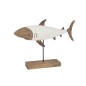 Tiburón de madera blanca 39x8x30 cm