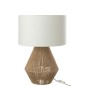 Candeeiro com abajur em metal natural 35x35x51 cm Candeeiro com abajur em metal natural 35x35x51 cm