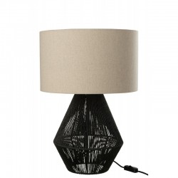 Lampe avec abat-jour en métal noir 36x36x50 cm