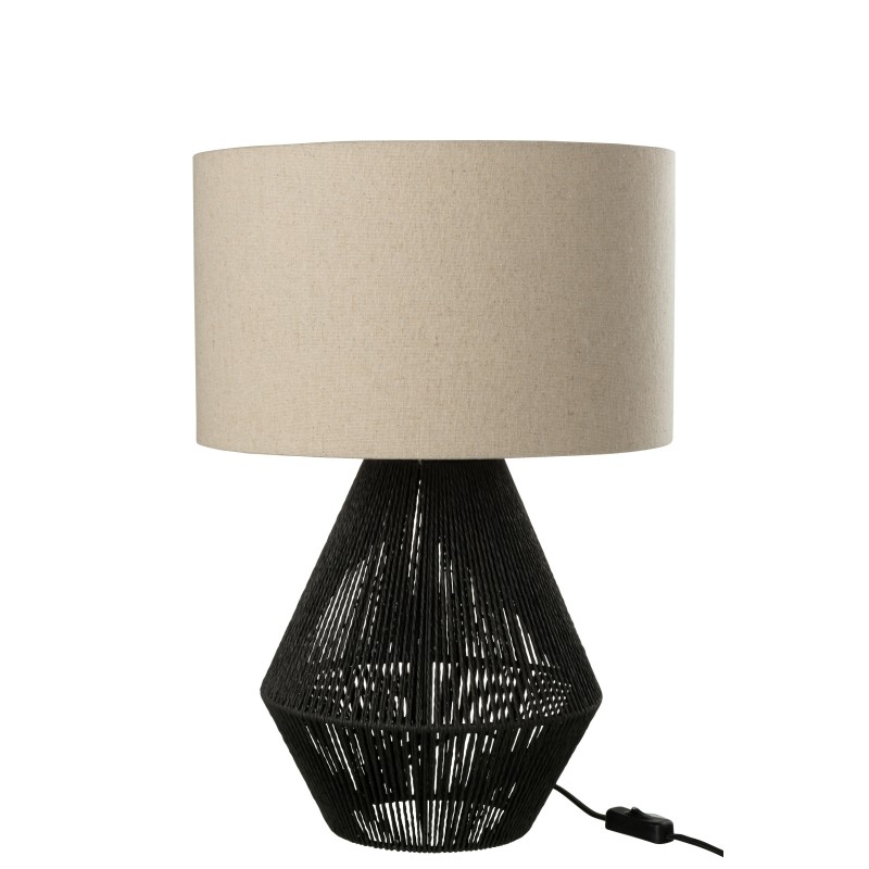 Lampe avec abat-jour en métal noir 36x36x50 cm Lampe avec abat-jour en métal noir 36x36x50 cm
