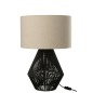 Lampe avec abat-jour en métal noir 36x36x50 cm Lampe avec abat-jour en métal noir 36x36x50 cm
