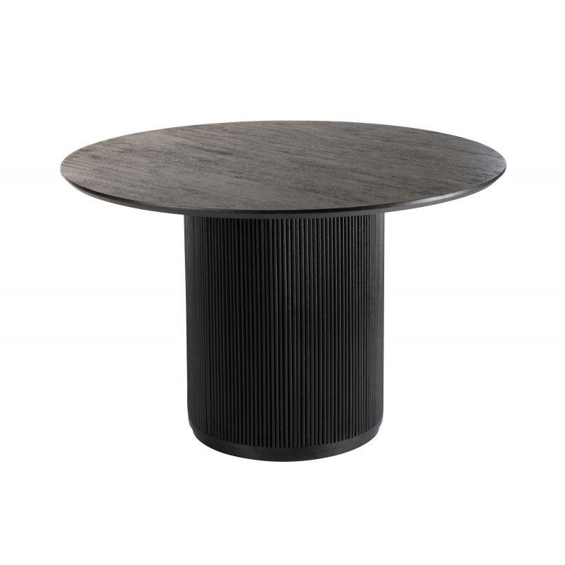 Table en bois noir 120x120x76 cm
