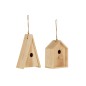 Lot de 2 nichoirs en raphia naturel 16x10x38 cm Lot de 2 nichoirs en raphia naturel 16x10x38 cm