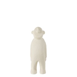 Statuette en bois blanc 12x12x30 cm