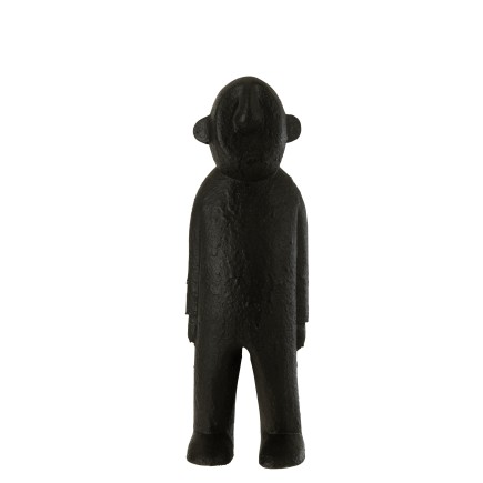 Estatuilla de madera negra 13x13x40 cm