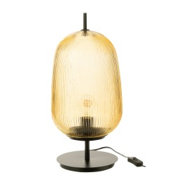 LAMPE OASIS VERRE JAUNE LARGE