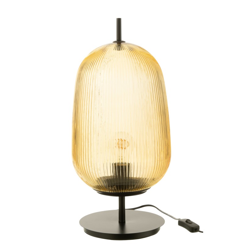 Lampe en verre jaune 45x45x22 cm