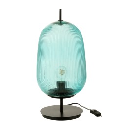 LAMPE OASIS VERRE BLEU LARGE