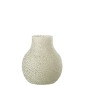 Vase avec mosaïques en verre blanc 17x17x22 cm
